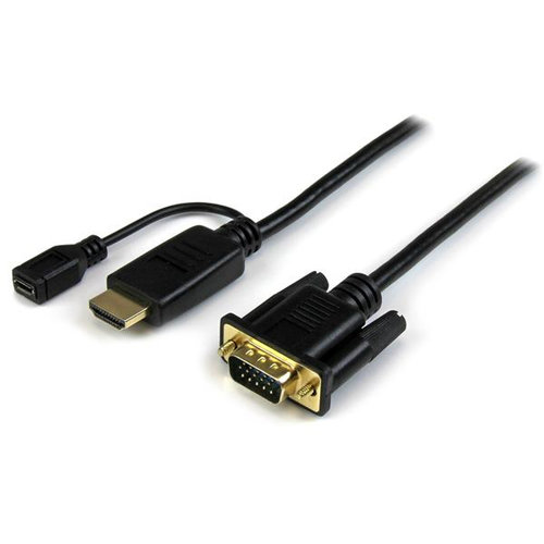 Cable Convertidor de Vídeo StarTech.com – HDMI a VGA – 1920×1200 – 1080p – 1.8m – Negro – HD2VGAMM6