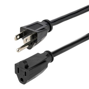 Cable de Corriente StarTech.com - NEMA 5-15P a NEMA 5-15R - 4.5m - Negro - HX-15F-POWER-CORD