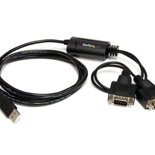 Cable Adaptador FTDI USB a Serie RS232 de 2 Puertos con Retención COM StarTech.com – ICUSB2322F