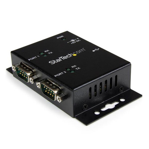 Hub Concentrador StarTech.com – USB – 2 Puertos de Pared – DIN – Negro – ICUSB2322I