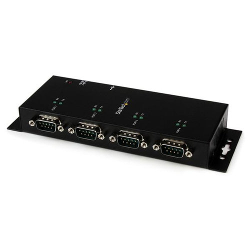 Concentrador Adaptador StarTech.com – USB a Serial RS232 DB9 – 4 Puertos – Riel DIN Industrial – ICUSB2324I