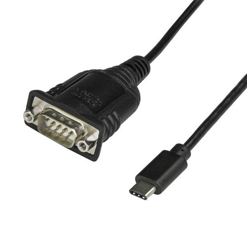 Adaptador USB StarTech.com – Tipo C a Serial D B9 RS232 – Retención – Negro – ICUSB232PROC