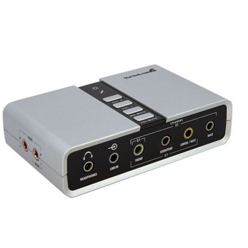 Tarjeta de Sonido StarTech.com – USB – Salidas de Audio 7.1 – Entrada S/PDIF Óptica – ICUSBAUDIO7D