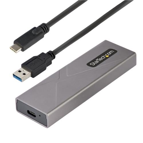 Gabinete StarTech.com – M.2 – USB 3.2 – PCIe/SATA – SSD – Plata – M2-USB-C-NVME-SATA