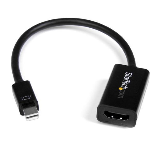 Adaptador de Vídeo StarTech.com – Mini DisplayPort a HDMI – 4K – Activo – Negro – MDP2HD4KS