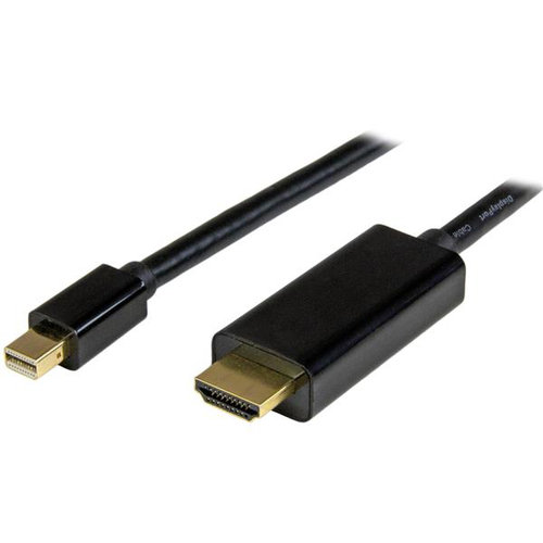 Cable Adaptador de Vídeo StarTech.com – Conecta Mini DisplayPort a HDMI – 1m – Negro – MDP2HDMM1MB
