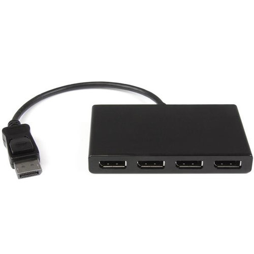 Multiplicador de Vídeo StarTech.com – Conecta DisplayPort a 4 puertos DisplayPort – Hub MST – Negro – MSTDP124DP