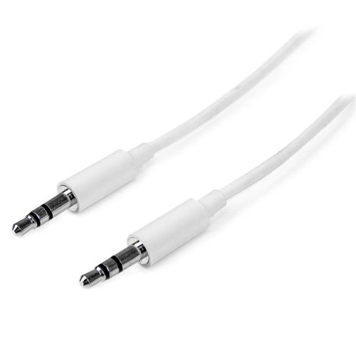Cable Auxiliar StarTech.com – 2m – 3.5mm – Macho / Macho – Blanco – MU2MMMSWH