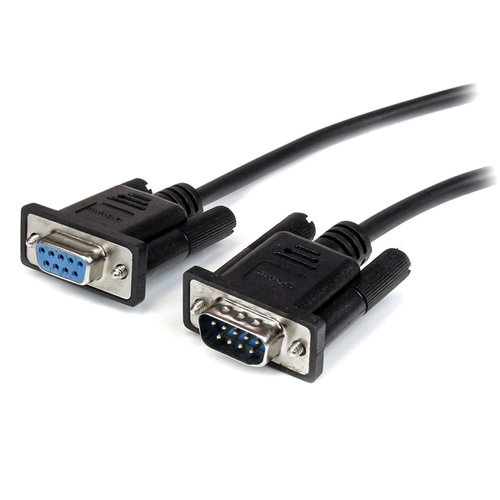 Cable Extension Serial StarTech.com RS232 Directo Video EGA DB9 – Macho Hembra – 3m – MXT1003MBK