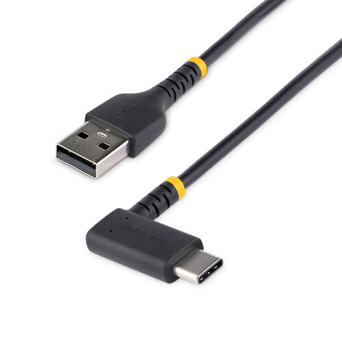 Cable USB StarTech.com R2ACR-15C-USB-CABLE – USB 2.0 a USB-C – Acodado – Ángulo Recto – 15cm – R2ACR-15C-USB-CABLE