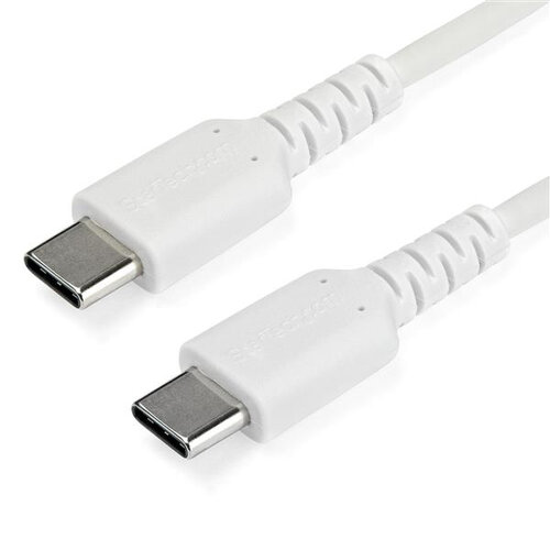 Cable USB StarTech.com RUSB2CC1MW – USB Tipo C – 1 M – Fibra Aramida – Blanco – RUSB2CC1MW