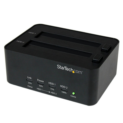 Docking Station StarTech.com – 2.5″/3.5″ – USB 3.0 – SATA – HDD/SSD – 2 bahías – Negro – SATDOCK2REU3