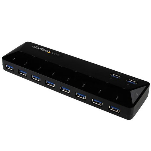 HUB USB StarTech.com ST103008U2C – 10 Puertos USB 3.0 –  2 Puertos 1.5A – Negro – ST103008U2C