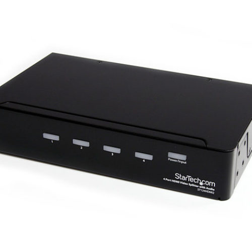 Divisor StarTech.com ST124HDMI2 – HDMI 4 Puertos – Audio Splitter – 1920×1200 – 1080p – ST124HDMI2