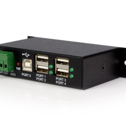 Concentrador HUB Industrial StarTech.com – 4 Puertos USB 2.0 – Soporte de Montaje  – ST4200USBM
