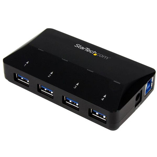 Hub StarTech.com ST53004U1C – USB 3.0 – 4 Puertos – Negro – ST53004U1C