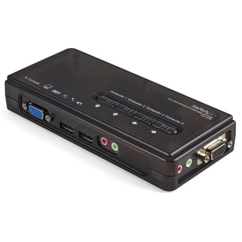KVM StarTech.com – 4 Puertos VGA – 2x USB 2.0 – 4x 3.5mm – SV411KUSB