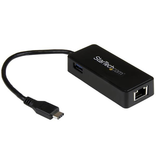 Adaptador de Red StarTech.com – Puerto Gigabit a USB – USB Tipo C – Puerto USB Extra – US1GC301AU
