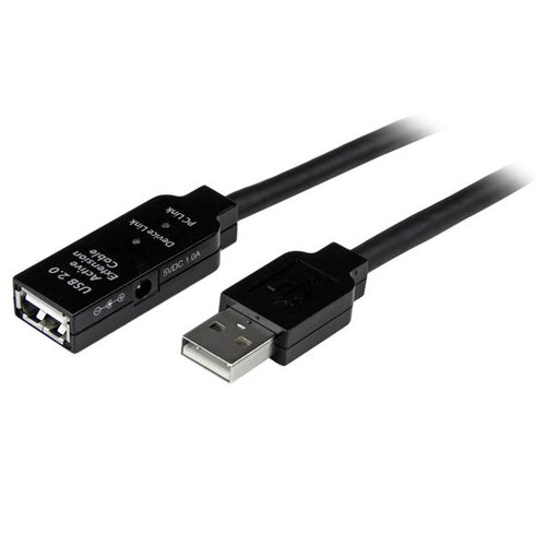 Cable StarTech.com USB2AAEXT10M – 10M – USB 2.0 – Macho a Hembra – Negro – USB2AAEXT10M