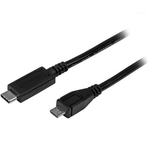 Cable Adaptador USB StarTech.com – USB-C a USB Micro B – 1m – Negro – USB2CUB1M
