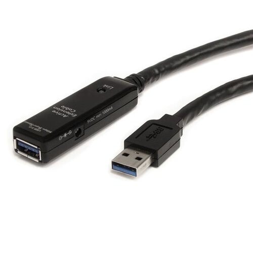 Cable Extensor StarTech.com USB3AAEXT10M – USB 3.0 – 10m – Macho a Hembra – Negro – USB3AAEXT10M