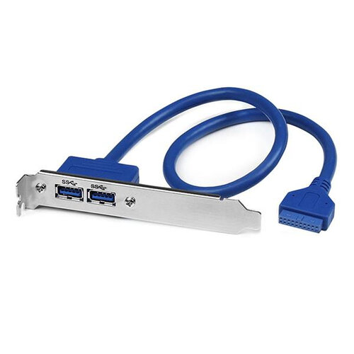 Bracket StarTech.com USB3SPLATE – 2 Puertos USB 3.0 – Conexión a Tarjeta Madre – 50cm – USB3SPLATE