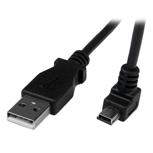 Cable Adaptador StarTech.com USBAMB2MD – Mini USB B a USB A – Acodado Abajo – 2mts – USBAMB2MD