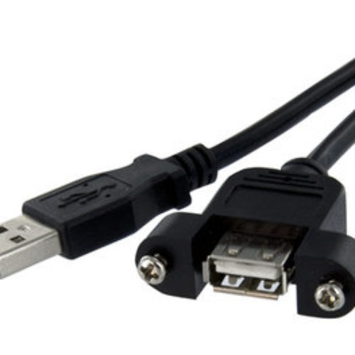 Cable StarTech.com USB 2.0 para Montaje en Panel Macho a Hembra USB A – 91cm – USBPNLAFAM3