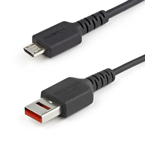 Cable de Carga StarTech.com – USB-A a Micro USB – 1m – Con Bloqueo de Datos – USBSCHAU1M