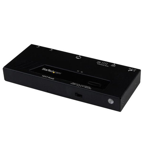 Switch StarTech.com VS221HDQ – 2 Puertos HDMI con Conmutado Automático y Prioritario – 1080p – Negro – VS221HDQ