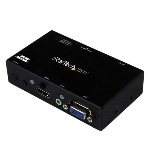 Switch Convertidor 2×1 StarTech.com – VGA/HDMI a HDMI – Automático – Conmutador – VS221VGA2HD