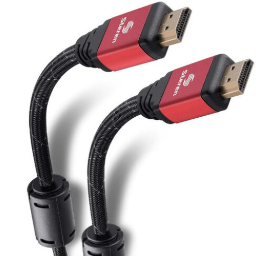 Cable HDMI Steren 299-812 – 3.6m – Negro con Rojo – 299-812