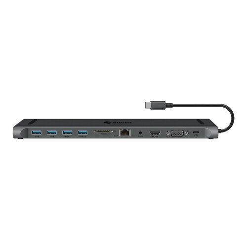 Docking Station Steren COM-4750 – HDMI/VGA/USB/SD/RJ-45/3.5mm – Negro – COM-4750