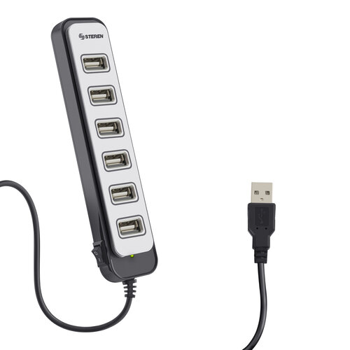 HUB USB Steren USB-537 – 7 Puertos – Cable 55 cm – USB-537