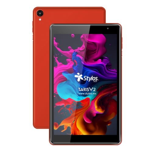 Tablet Stylos TARIS V2 – 8″ – Quad-Core – 2GB – 32GB – Cámara 0.3MP/2MP – Android – Rojo – STTA81R