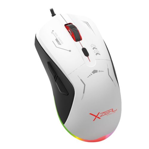 Mouse Gamer XZeal XST-401 – Alámbrico – 6 Botones – Blanco – RGB – XSAMGA2WB
