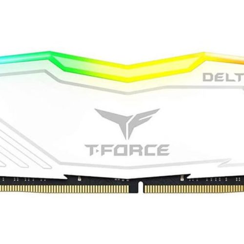 Memoria RAM TEAMGROUP T-FORCE DELTA RGB – DDR4 – 32GB – 3600MHz – DIMM – Blanco – Para PC – TF4D432G3600HC18J01