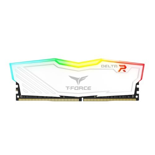 Memoria RAM TEAMGROUP T-Force Delta RGB – DDR4 – 64GB (2x32GB) – 3200 MHz – UDIMM – Para PC – Blanco – TF4D464G3200HC16FDC01