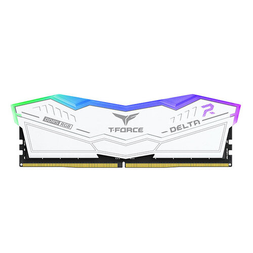 Memoria RAM TEAMGROUP T-Force DELTA RGB – DDR5 – 16GB – 5200 MHz – UDIMM – Blanco – Para PC – FF4D516G5200HC40C01