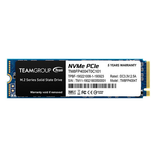 Unidad de Estado Sólido TEAMGROUP MP34 – M.2 – 4TB – PCI-E 3.0 – TM8FP4004T0C101