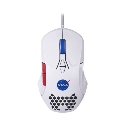 Mouse Gamer TechZone Nasa – Alámbrico – 7 Botones – Blanco – NS-GM03