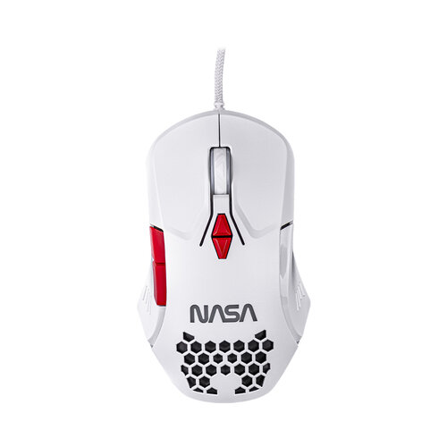 Mouse Gamer TechZone Nasa – Alámbrico – 7 Botones – Blanco – NS-GM04