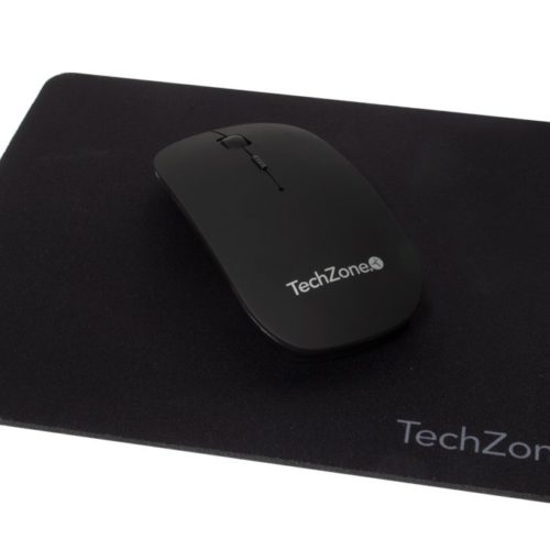 Mouse TechZone TZ18MOUINAMP-NG – Inalámbrico – USB – 4 Botones – Mousepad Incluido – Negro – TZ18MOUINAMP-NG