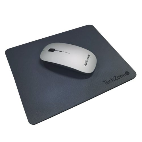 Mouse TechZone TZ18MOUINAMP-PL – Inalámbrico – USB – 4 Botones – Mousepad Incluido – Plata – TZ18MOUINAMP-PL