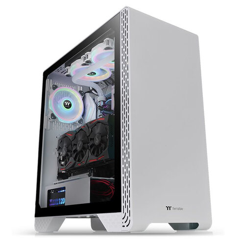 Gabinete Gamer Thermaltake S300 TG Snow – Media Torre – ATX/Micro-ATX/Mini-ITX – Panel Lateral – CA-1P5-00M6WN-00