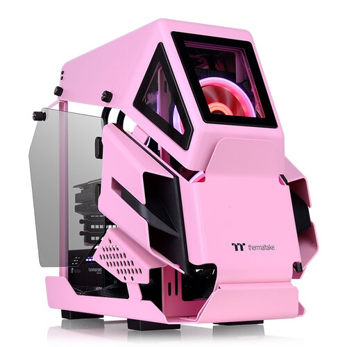 Gabinete Gamer Thermaltake AH T200 Pink – Micro Torre – Micro ATX/Mini-ATX – Panel Lateral – Rosa – CA-1R4-00SAWN-00