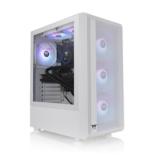 Gabinete Thermaltake Gamer S200 TG ARGB Snow – Media Torre – ATX/Micro ATX/Mini-ITX – Panel Lateral – CA-1X2-00M6WN-00