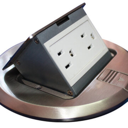 Mini Caja de Piso Thorsman TH-MCPR-A – Acero Inoxidable – 2 Contactos Eléctricos – 11000-12201