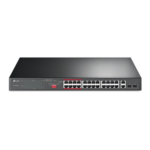 Switch TP-LINK TL-SL1226P – 24 Puertos – Fast Ethernet – 2 Gigabit – 2 SFP – No Gestionado – TL-SL1226P