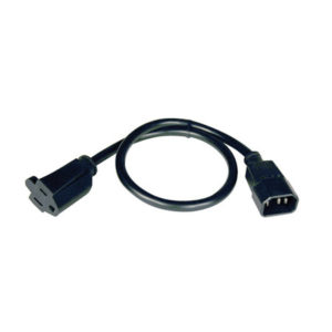 Cable de Alimentación Tripp-Lite - (IEC-320-C14 a NEMA 5-15R) de 0.61 m - Negro - P002-002